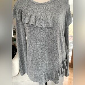 Ruffled grey sweater